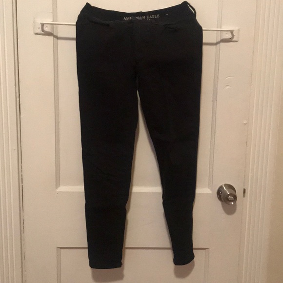 AMERICAN EAGLE black super stretch jeggings - Picture 1 of 1